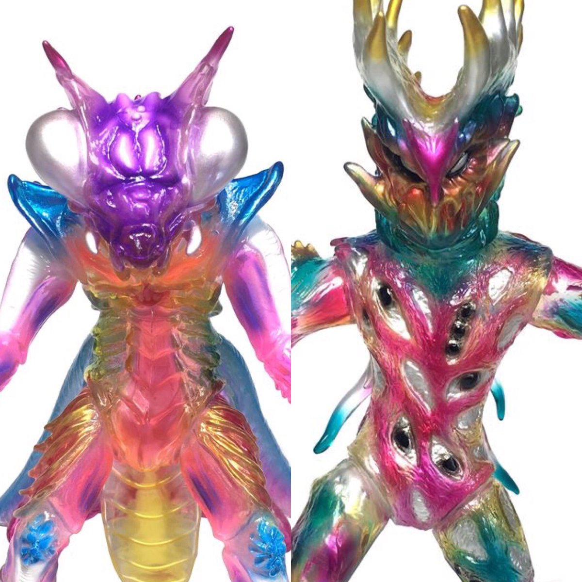 ドリームロケットカマキリ人間2体セット（グリーン、パープル）