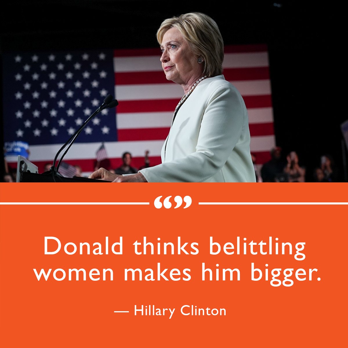 emilyslist's tweet image. This is who Donald Trump is. Now it&apos;s up to us to say what kind of country we will be. #WomenCanStopTrump #DebateNight