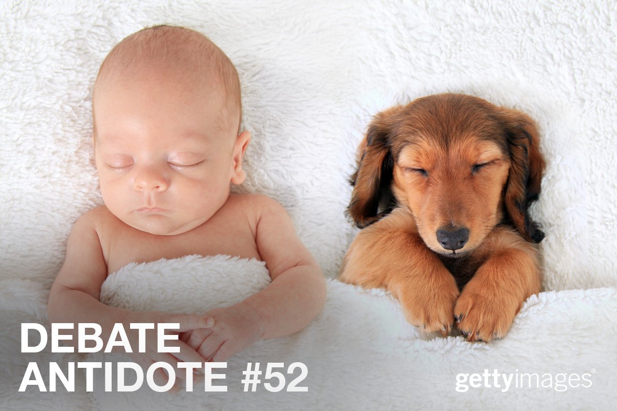 GettyImages's tweet photo. Keep calm and look at these pictures of babies with their dogs: https://t.co/kpe3sz4sWo #debates #debatenight https://t.co/TTy0PnPj2I