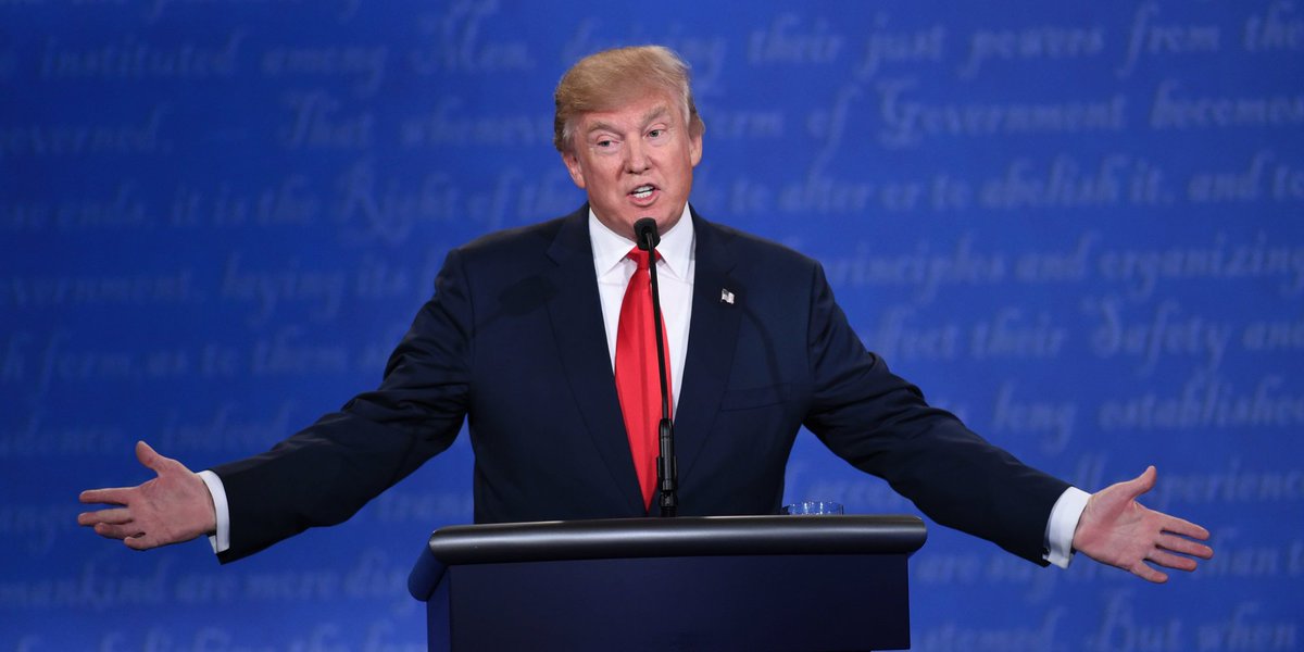 HuffPostPol's tweet photo. Trump wants to interpret the Constitution the way the Founding Fathers did. Not cool. https://t.co/fkT9NACoAW https://t.co/RTZdetj6aT