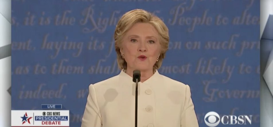 CBSNews's tweet image. "I am just amazed that he seems to think the Iraqi government launched the attack on Mosul to help me in this election" #debatenight