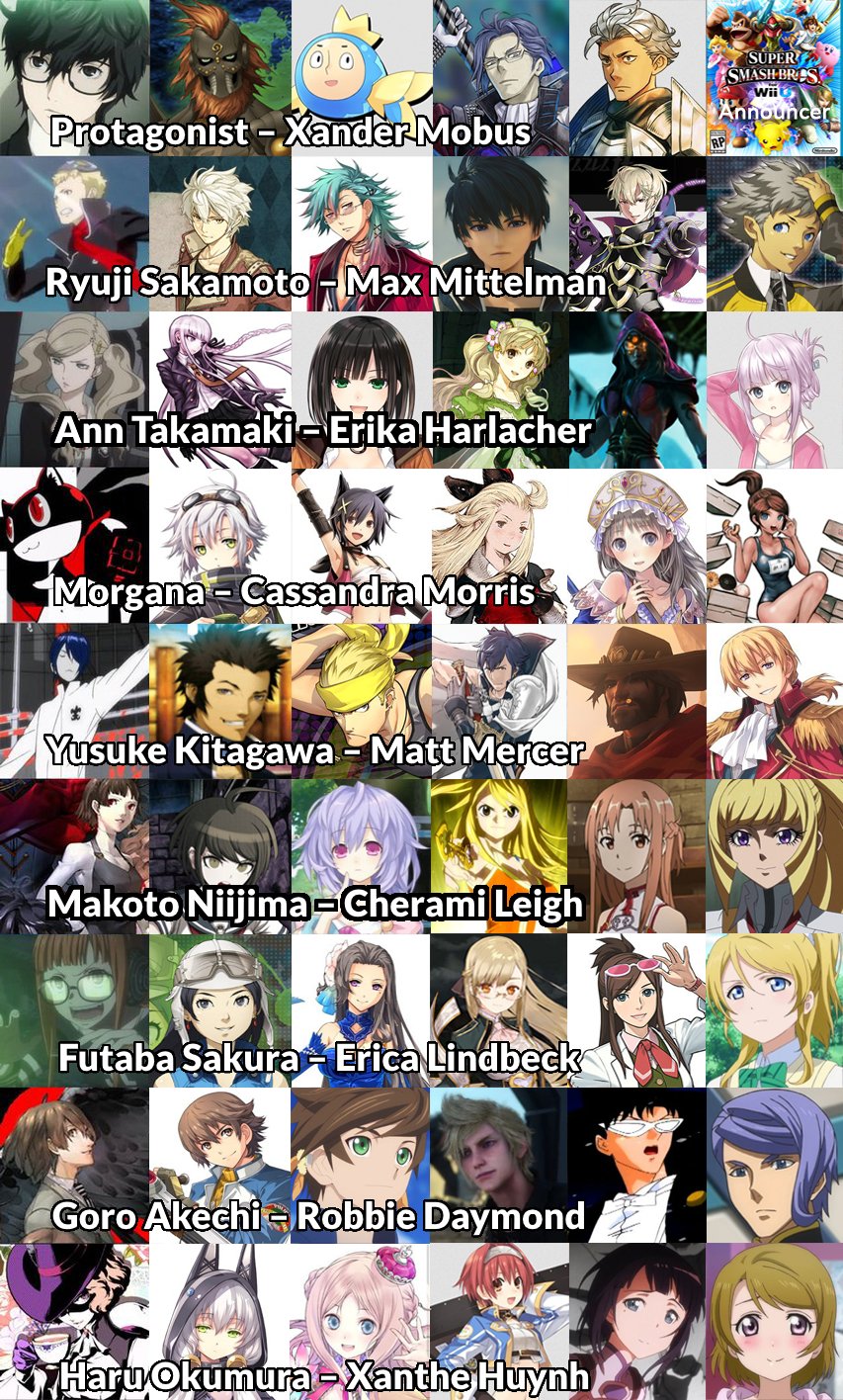 List of EN and JP Voice Actors