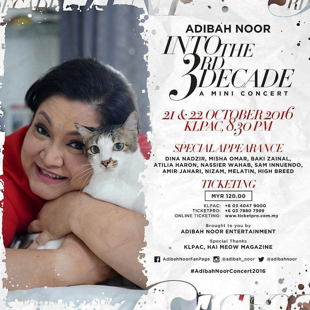 madamzorro88's tweet photo. Hey.. jangan lupa jumpa cik pulasan ya.. #AdibahNoor #IntoThe3rdDecade #MiniKonsert #KLPAC #ThisWeekend
Tiket boleh beli di kaunter KLPAC https://t.co/Tsm2fKQMi3