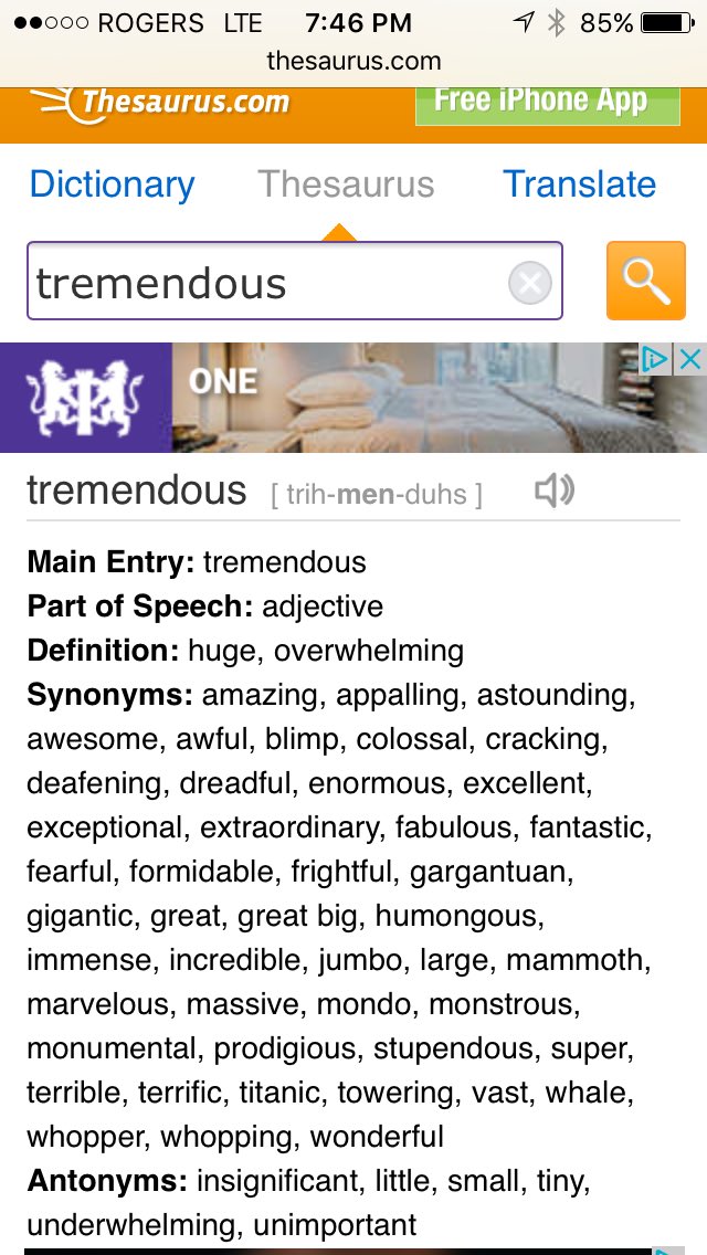 sophielui's tweet photo. I think he forgot his thesaurus... #debatenight #tremendous #findanewadjective https://t.co/uBjy9YjPhJ