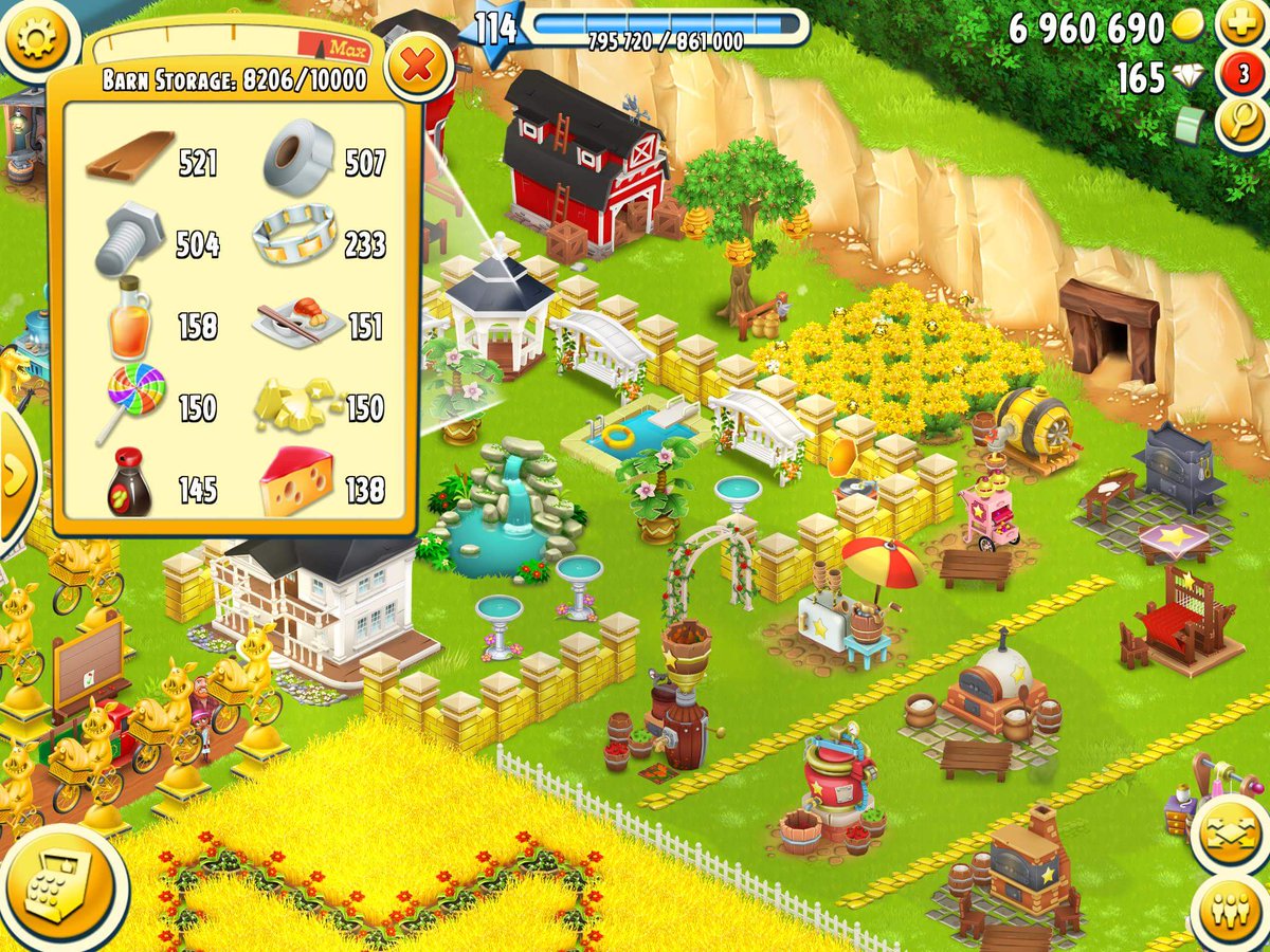 ร ถ เ บ น ซ On Twitter I Have Farm Hayday Lv114 Barn 10000