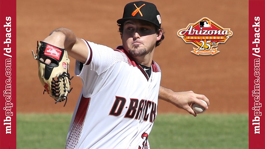 MLBPipeline's tweet photo. #Dbacks No. 25 prospect Josh Taylor was 🔥 in his latest Fall League start: 4 IP, 1 H, 0 R, 1 BB, 7 K. Gameday: https://t.co/zQmUkD6tSf https://t.co/dLelERLaxe