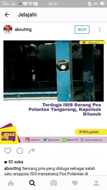 Merlindamerlin1's tweet photo. Terduga isis https://t.co/zbCGuS41tK