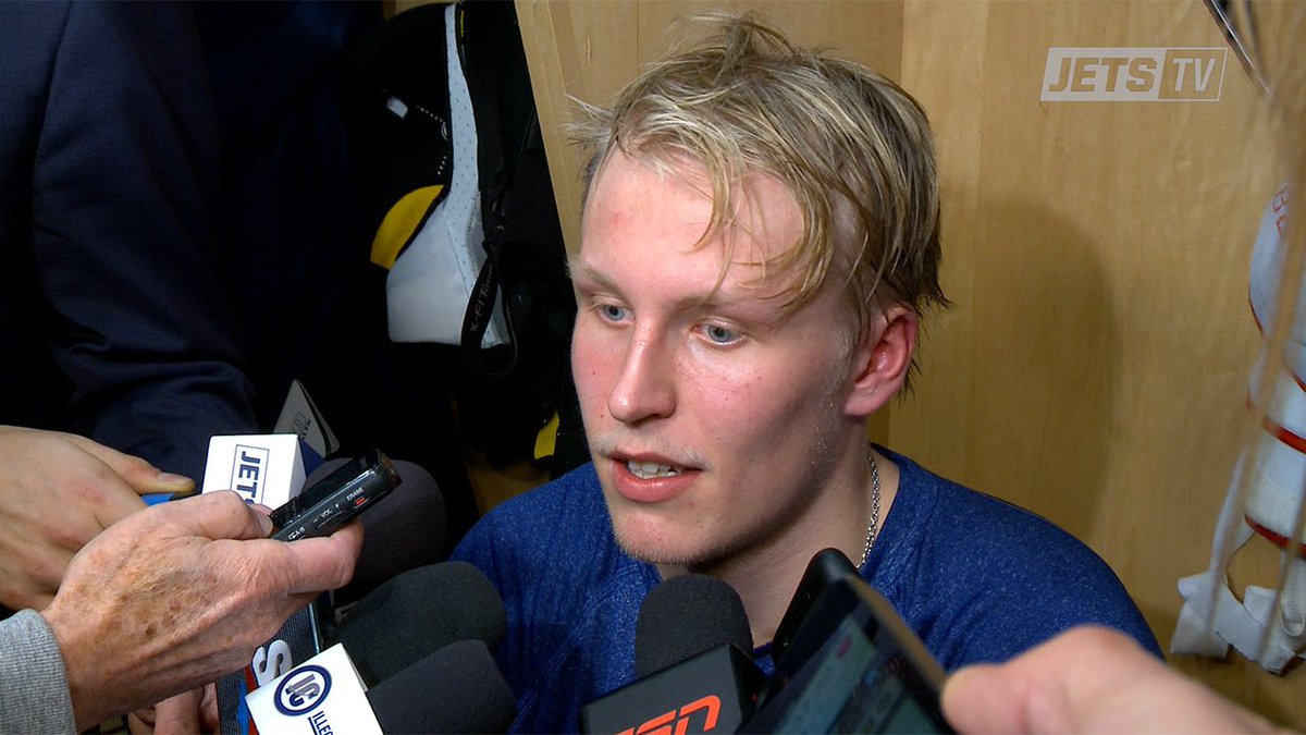 "It was an amazing feeling." @PatrikLaine29 on his first career hat trick, and the fans inside @mtscentre. https://t.co/zB0yt2cR87