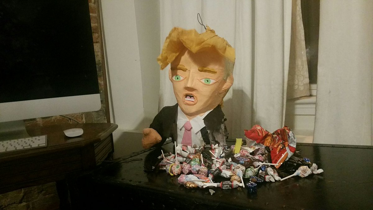 Trump piñata for debate night... #debates #debatenight
