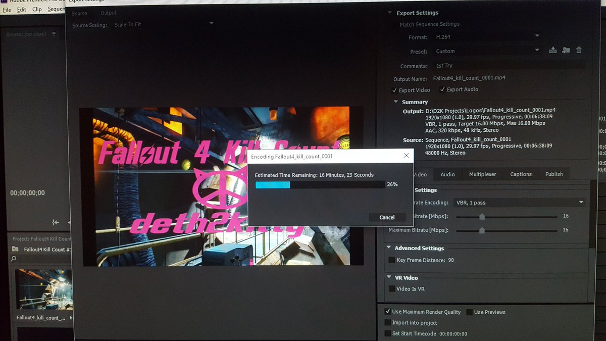 deth2kitty's tweet photo. Rendering my first vid since getting back to work! #fallout4 #deth2kitty #killcount #funvid https://t.co/8VZ4pQzFO7