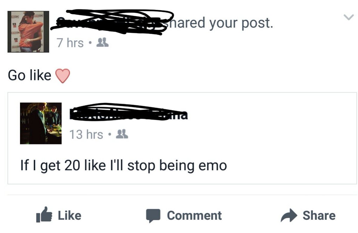 Moment when your friend doesn't want you to be emo anymore 😞