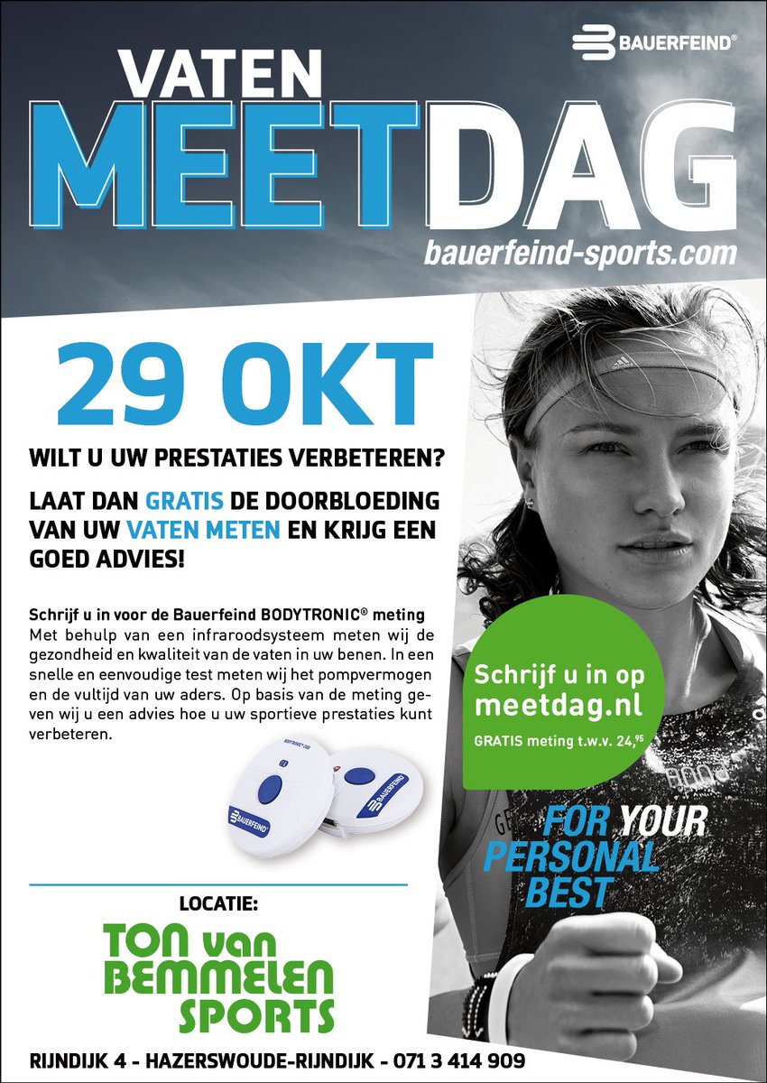 VBOutdoor's tweet photo. Wielrenners,hardlopers,wandelaars,skiërs etc OPGELET! Gratis uw doorbloeding laten meten en passend #advies om uw #prestaties te verbeteren. https://t.co/B39hjrhIG1