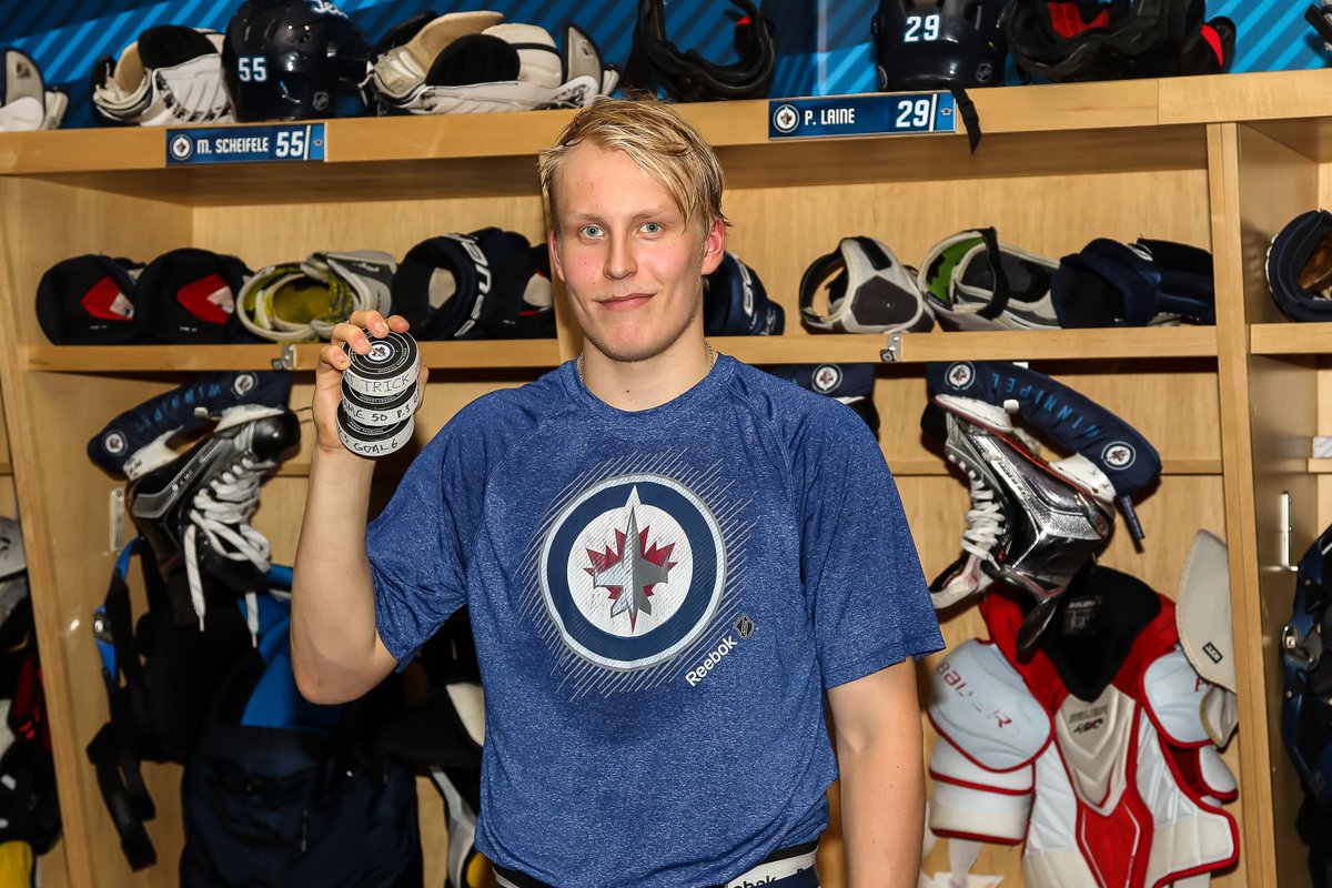 Congratulations on your first @NHL hat trick, @PatrikLaine29! https://t.co/cGuzQhDjWk