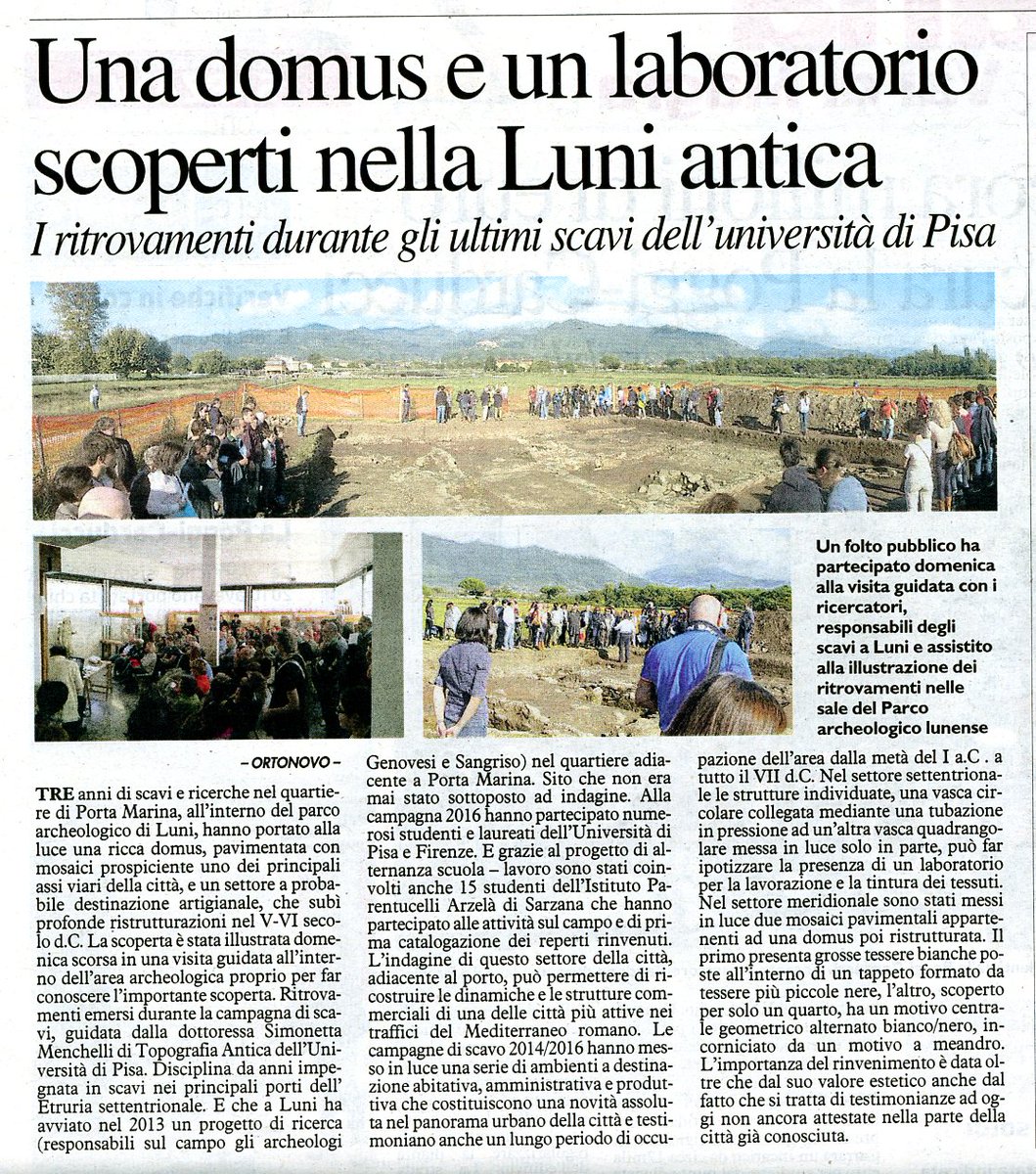 ArcheoDataSocCo's tweet photo. Parlano di noi ... #scavidiluni2016 https://t.co/wTMucerKPj