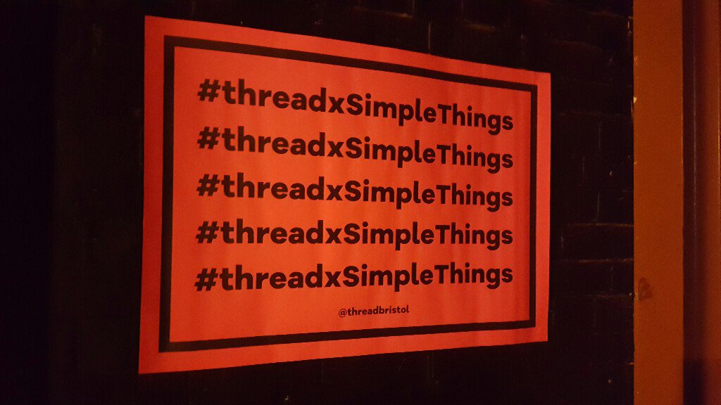 JacobLPortfolio's tweet photo. Last night @threadbristol #threadxSimpleThings. Cracking line up, great atmosphere, good people & brill venue. How creative talks should be. https://t.co/7vsRq236PN