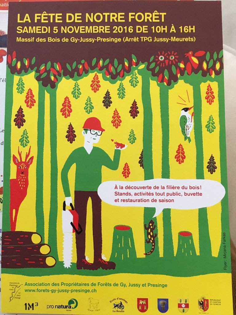 Parlesbois's tweet photo. Fete de notre #forêt samedi 5 novembre dans le massif des bois de #jussy #geneve #suisse #filierebois https://t.co/eIznKrVGR3