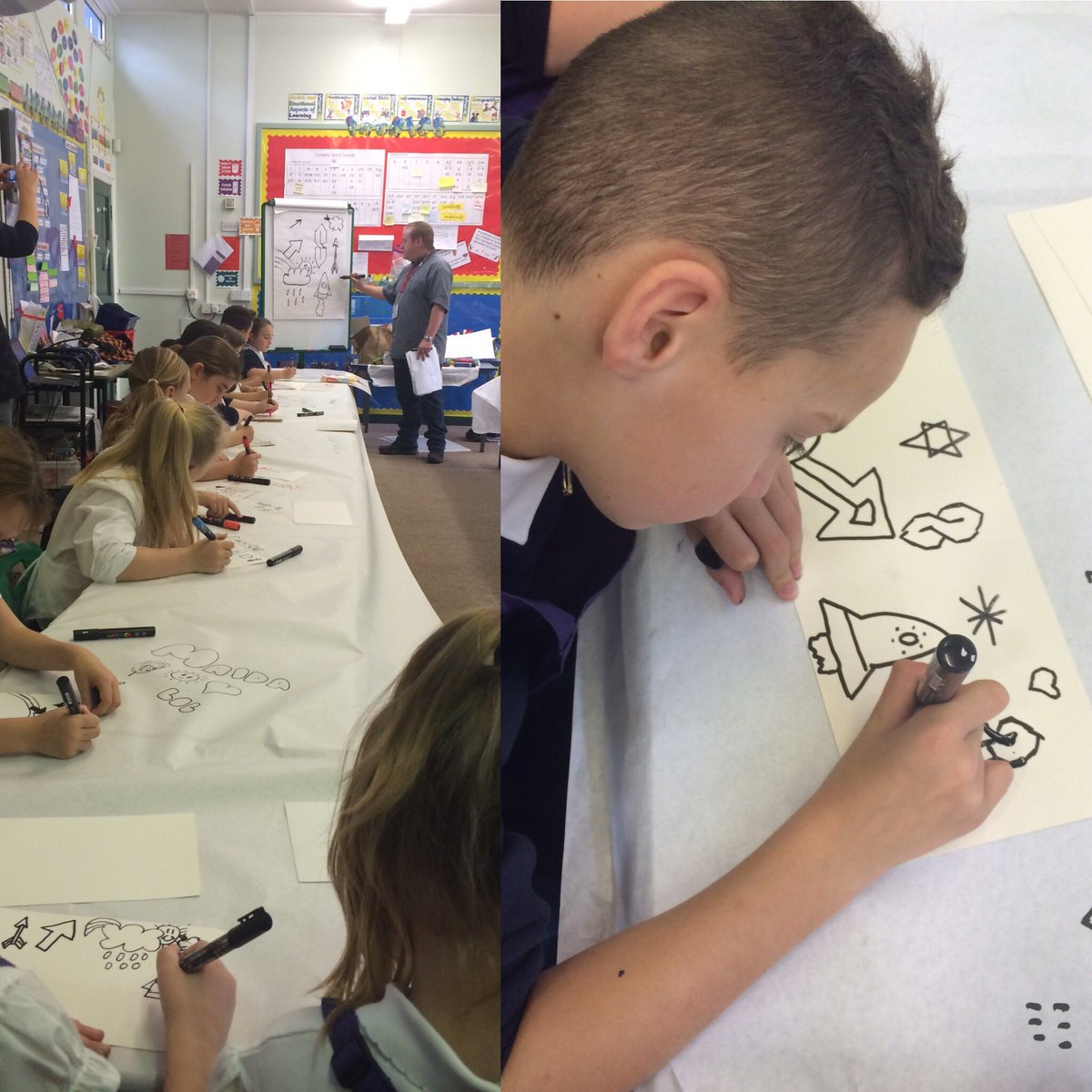 Woodbridge school in Alfreton has a street artist teaching their art session today as part of <a href="/oftonfestival/">ofton festival</a> <a href="/CoalfieldsRegen/">Coalfields Regeneration Trust</a>