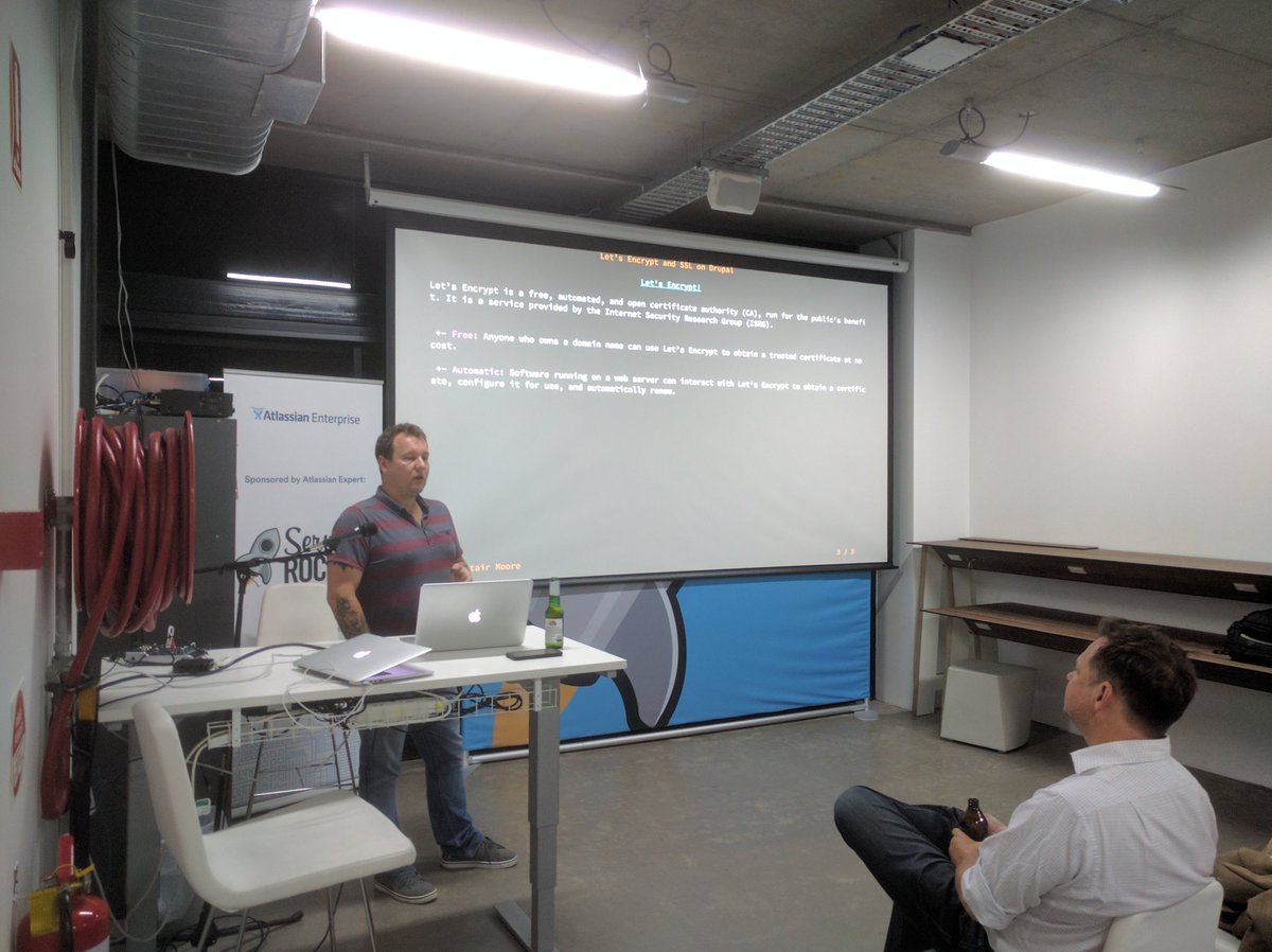 Let's encrypt by @wellyftw at <a href="/drupalsydney/">Drupal Sydney</a>  meet up.