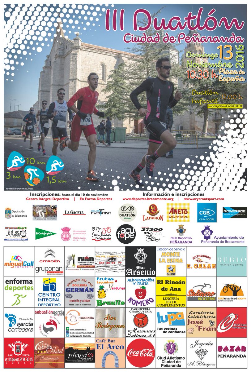 IVANINFOR's tweet photo. En IVÁN siempre con el deporte, III Duatlón Peñanranda dentro del @circuitodusal inscripciones abiertas en @orycronsport no te lo pierdas... https://t.co/ija9GTebnU