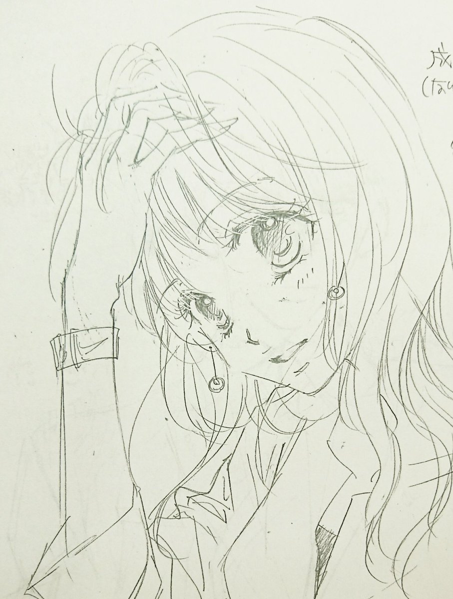 来月読み切りの主人公 有栖、キャラ表絵(頭デカいとか目デカいとかは置いとこうぜ(  ^∀^))。よろしくです☺ 
