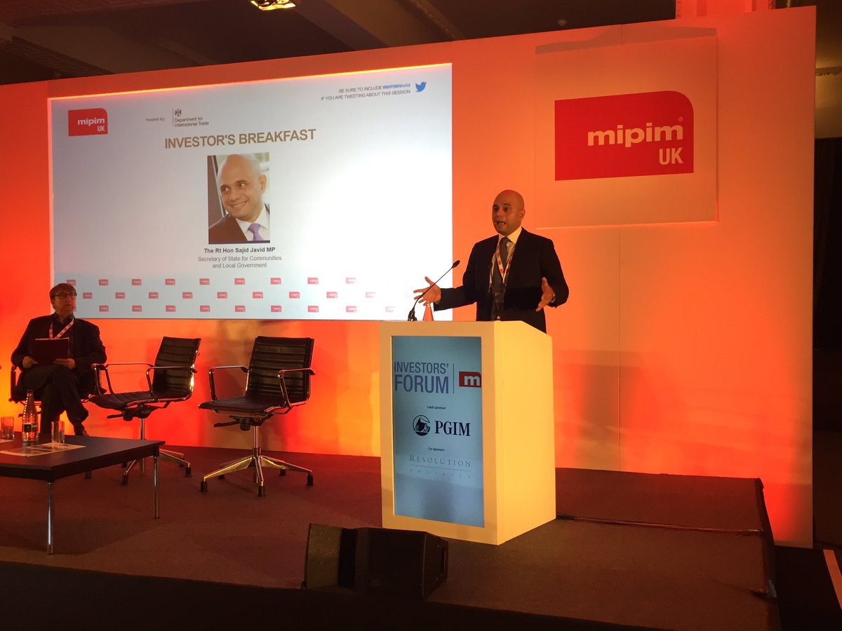 sajidjavid's tweet photo. Great to be @MIPIMWorld to see exciting housing plans from across the country #MIPIMUK https://t.co/3XeJ1aeRB7