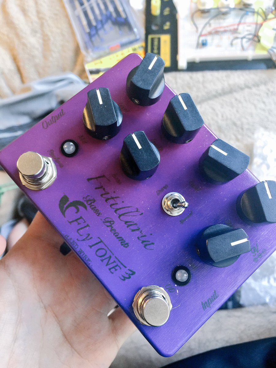 ついに完成。 Fritillaria Bass Preamp 歪みとプリの2チャンネル仕様です。
