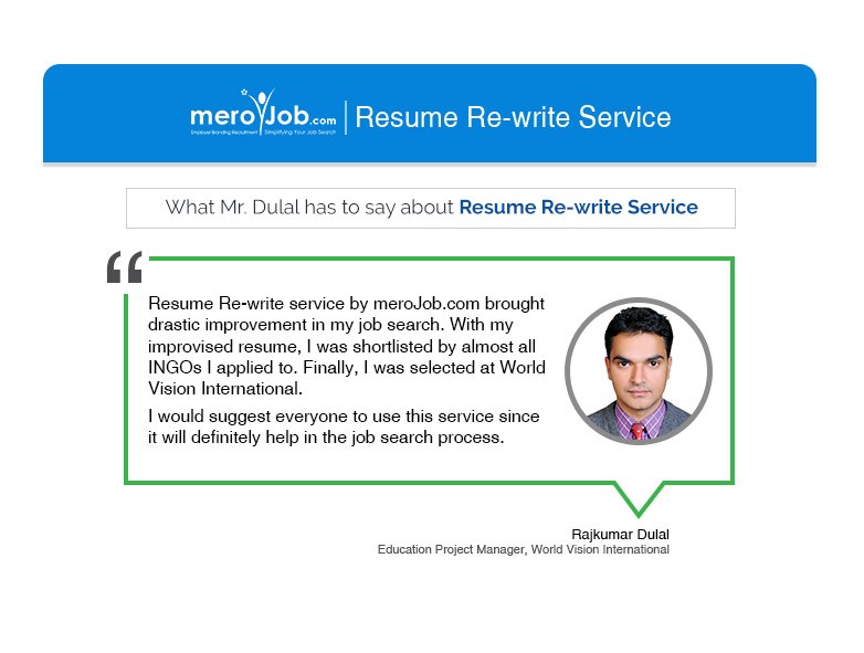 merojob's tweet photo. Save 50% on our Resume Re-write Service. Offer Expires Soon! Send your resume at https://t.co/FsYbSJf4Yi
#ResumeRewrite https://t.co/XUU2zhqMPV
