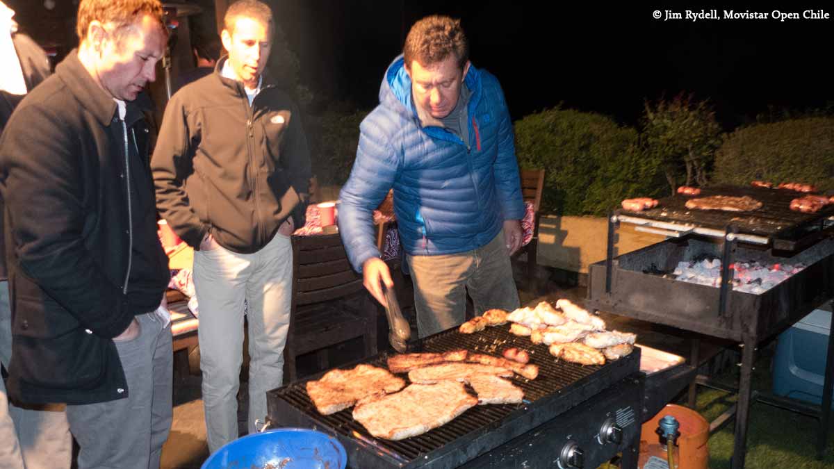 ATPChallenger's tweet photo. BBQ time! 🍖 Players at this week's #ATPChallenger in Santiago enjoyed a special dinner on Tuesday. https://t.co/WXy2QQ5Db3
