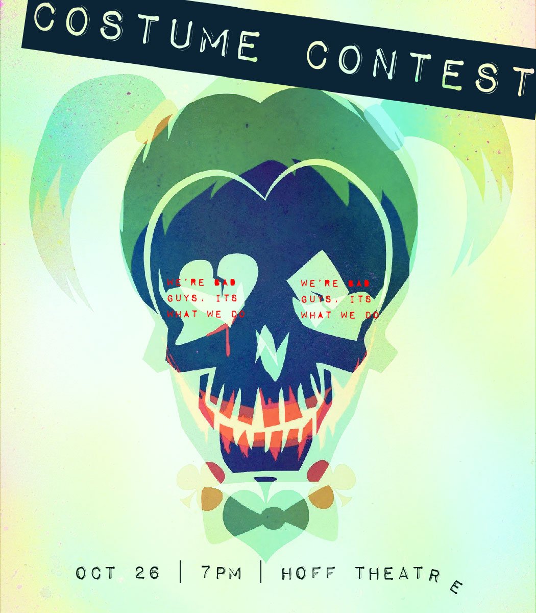 SEE_UMD's tweet photo. We're having a costume contest for #Falla2016 tickets at our FREE screening of Suicide Squad on Oct. 26 at 7 p.m. in Hoff Theater! https://t.co/DVViP7Hccf