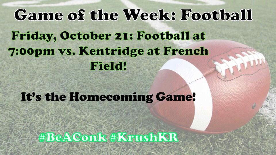 KentwoodConks's tweet photo. If you didn't know already! #GOTW is @KDubFootball #KrushKR #HCGame https://t.co/dIwGBdJIOc