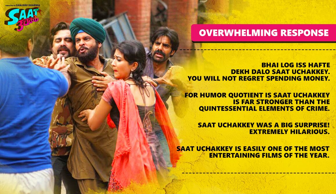 saatuchakkey's tweet photo. We are truly overwhelmed with the response on #SaatUchakkey!
Watch the movie in theatres - https://t.co/7gOAQIpCtB https://t.co/96rnPw3hhw