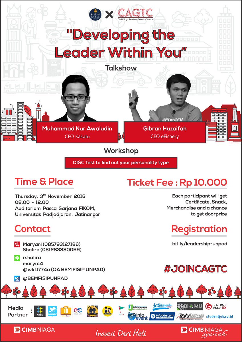 infobdg's tweet photo. Besok! Mau belajar menjadi pemimpin muda yang impactful? Yuk #JOINCAGTC daftar di https://t.co/hbi3UjpsK5 https://t.co/7uxSLTAvN1