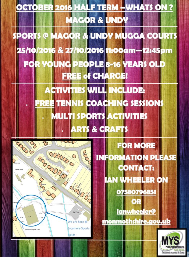 CllrLisaDymock's tweet photo. FREE tennis coaching and other fun activities for kids! #getkidsactive #undy #magor #threefields #sports #halfterm https://t.co/MBbi8weuZN