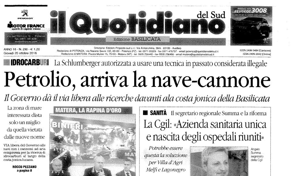 Dopo via libera trivelle nell'Adriatico quanto ci vorrà anche x terraferma?Il nuovo art 117 è stato scritto per questo!?! <a href="/micheleemiliano/">Michele Emiliano</a>