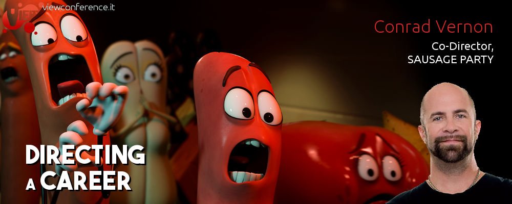 TheCGBros's tweet image. Talk given by Conrad Vernon will take us through his career that has culminated with Sausage Party tinyurl.com/jqa8cnp @ViewConference