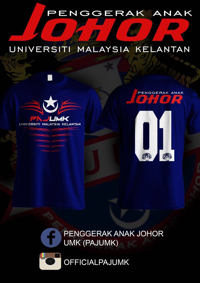 JauharUmk's tweet photo. PRE ORDER Penggerak Anak Johor UMK 01
Haiii guys!PAJUMK kini kembali dengan jersey design baru.
Boleh drop order di talian:
01114420349-Amar https://t.co/bKUTUOTfoS