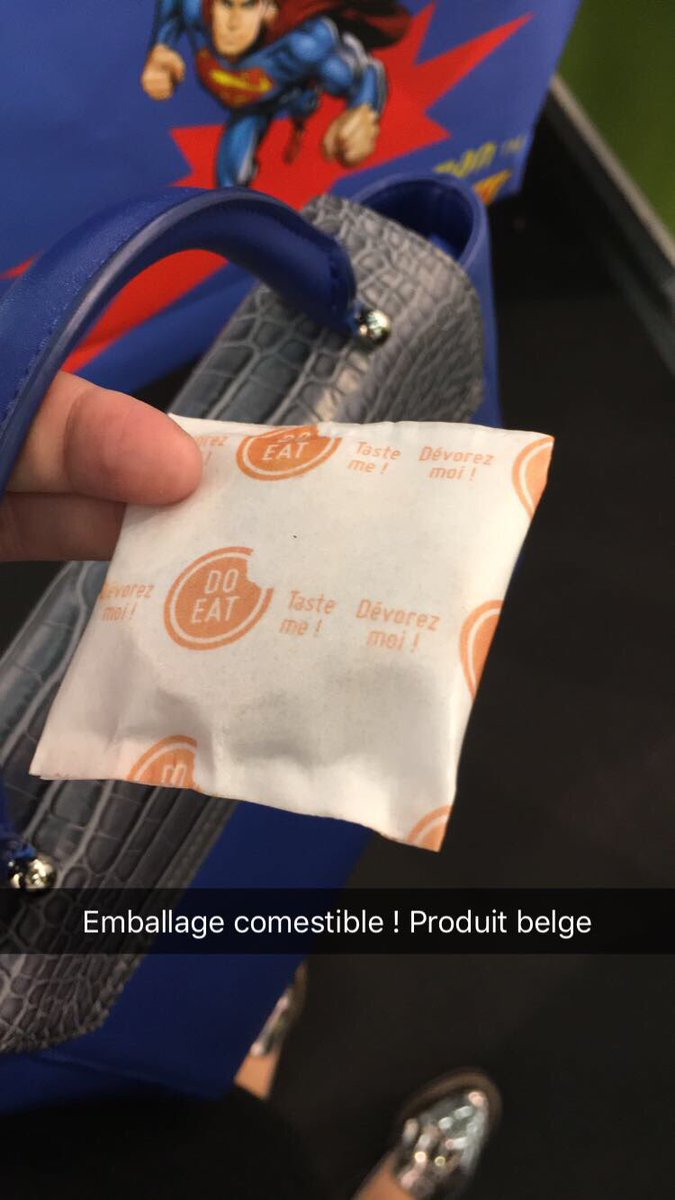 RiodaEmi's tweet photo. Coup de cœur du SIAL 2016! L'emballage comestible et écologique  @_doeat , un produit belge à partager et à adopter ! https://t.co/rNzetVUTMy