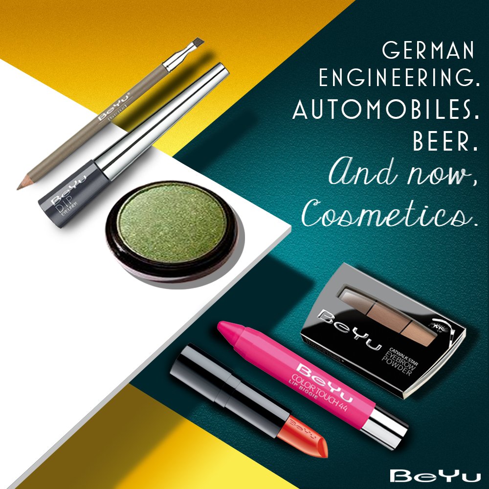 BeYu_India's tweet photo. A few things Germany is known for. Now we present another. Stay tuned for our launch this November!
#BeYuIndia #Style #MakeUp #Beauty https://t.co/6UM2NMrhUO