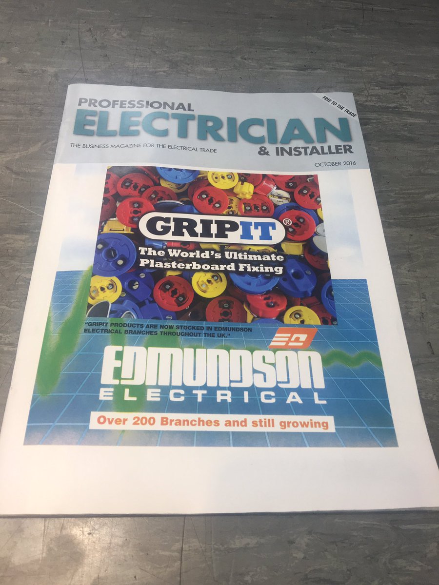 Richheppell's tweet photo. @gripitfixings on the front of this months @proelectrician @DeborahMeaden https://t.co/gHHPb88fxk