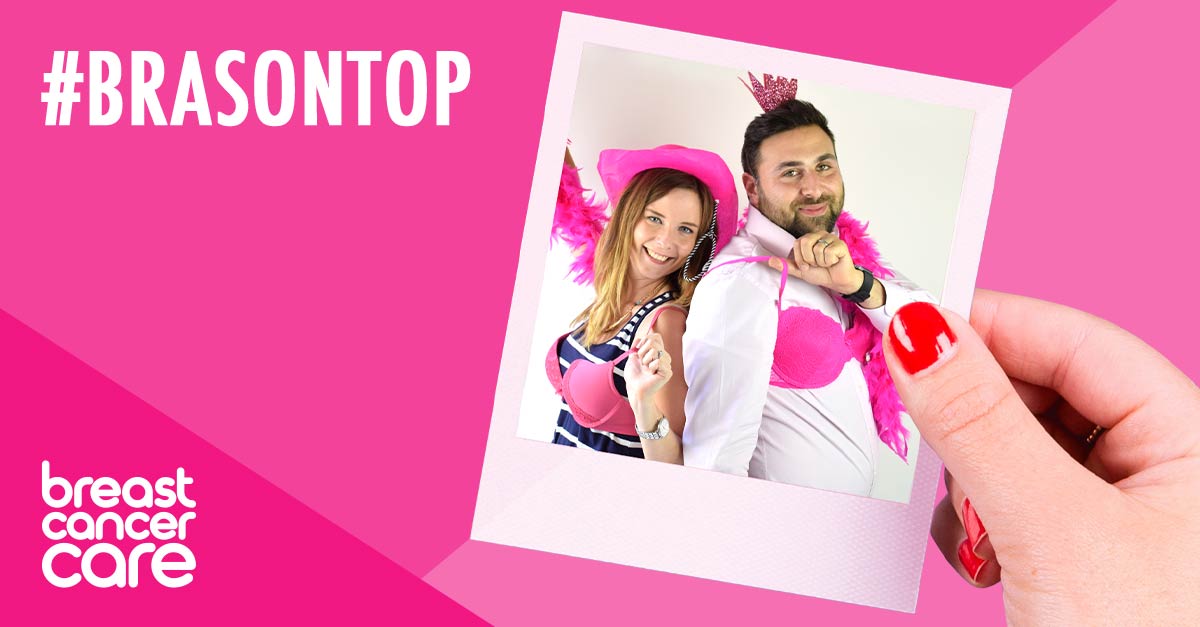 BreastCancerNow's tweet photo. Who's up for a photo challenge? 📷 Accept your mission from @Photobox and prepare yourself for #brasontop... https://t.co/en9cni9Dqq https://t.co/2zJ9UKfls6