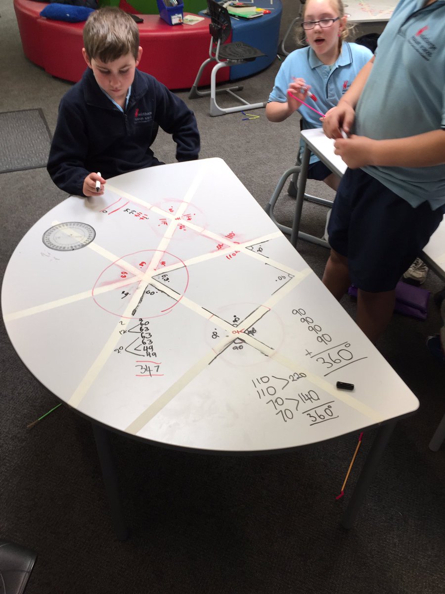 MrsLJCumming's tweet photo. Today's maths lesson-probably one of the best maths lessons all year! #angles #drawingontables #somanylightbulbmoments https://t.co/e7ZZ0g1kiz
