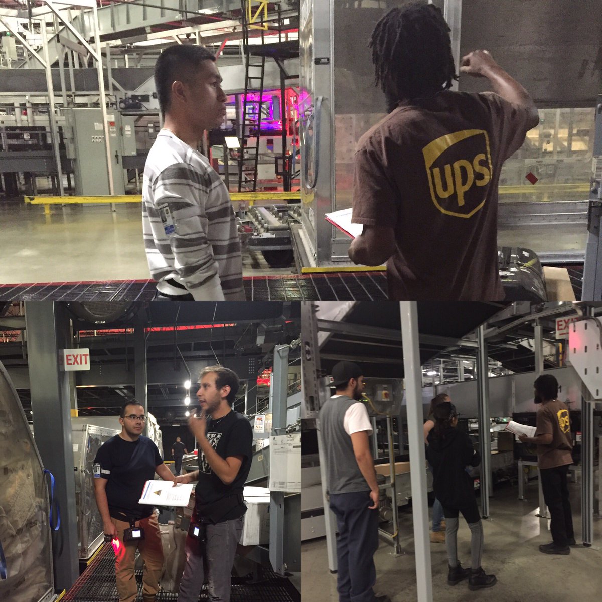 Our safety mentors working with our new hires...peer to peer advice & training #OntarioIntraSort #WeAreUps #safety