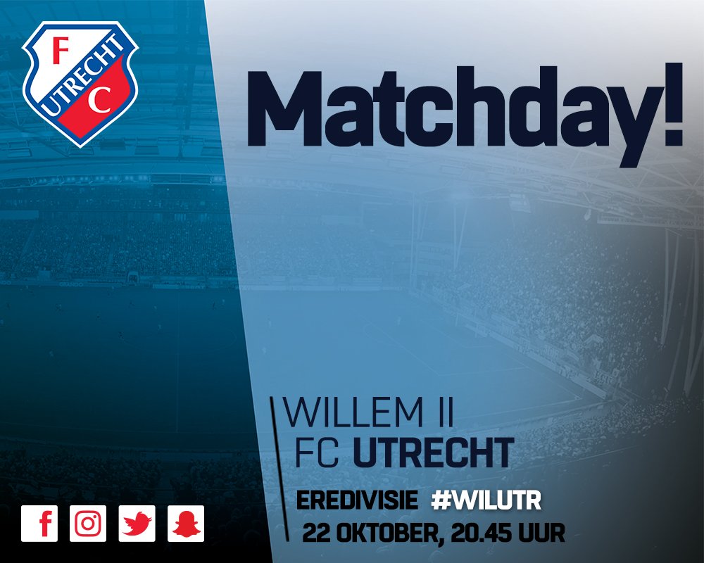 fcutrecht's tweet photo. π’ MATCHDAY! Op naar Tilburg vanavond! Retweet als je voor #fcutrecht bent! πͺ #wilutr #eredivisie https://t.co/IwuLbgJWse
