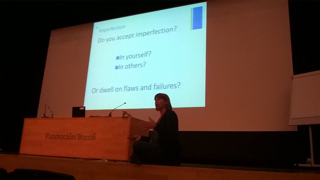 Rachelnkerr's tweet photo. Today's GRADschool director's intro looks at imperfection #vitae16 @FundacionBarrie https://t.co/TrGBiZZSiY