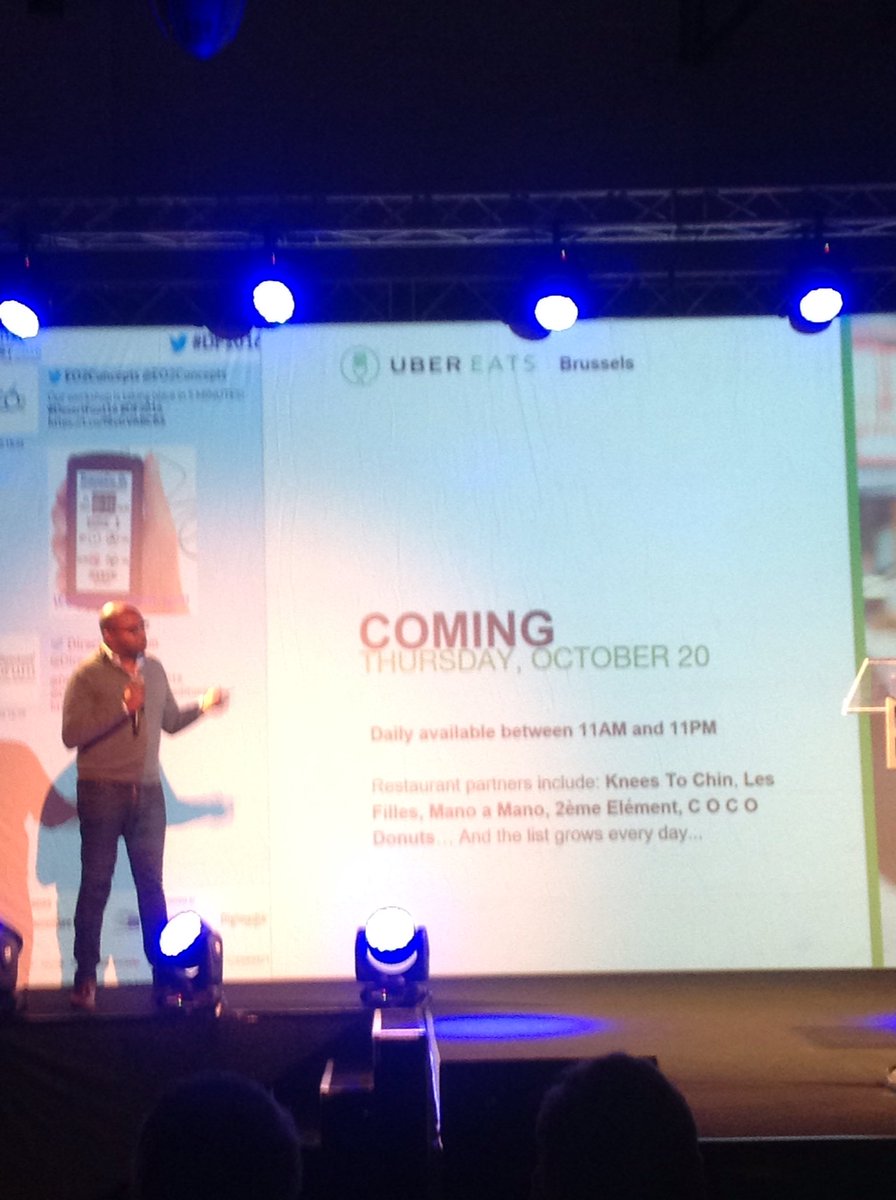 Live launch of #Ubereats in #Brussels! Enjoy! #df2016