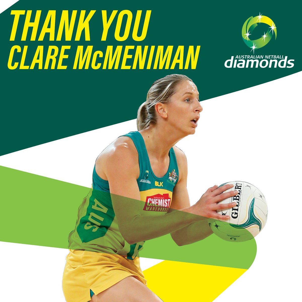 AussieDiamonds's tweet photo. For your leadership on and off the court and your commitment to our game, we thank you Clare! All the best for the next chapter #ThanksClare https://t.co/UxMVMPn64C