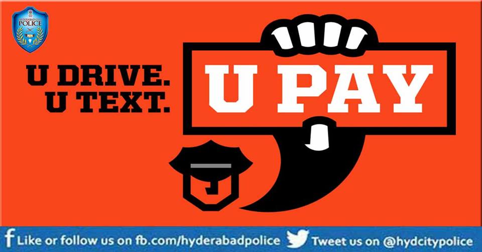hydcitypolice's tweet photo. #Texting while #driving has become the number 1 #drivingdistraction for many people. Drivers need to be aware of the dangers. https://t.co/CQluX56jx4