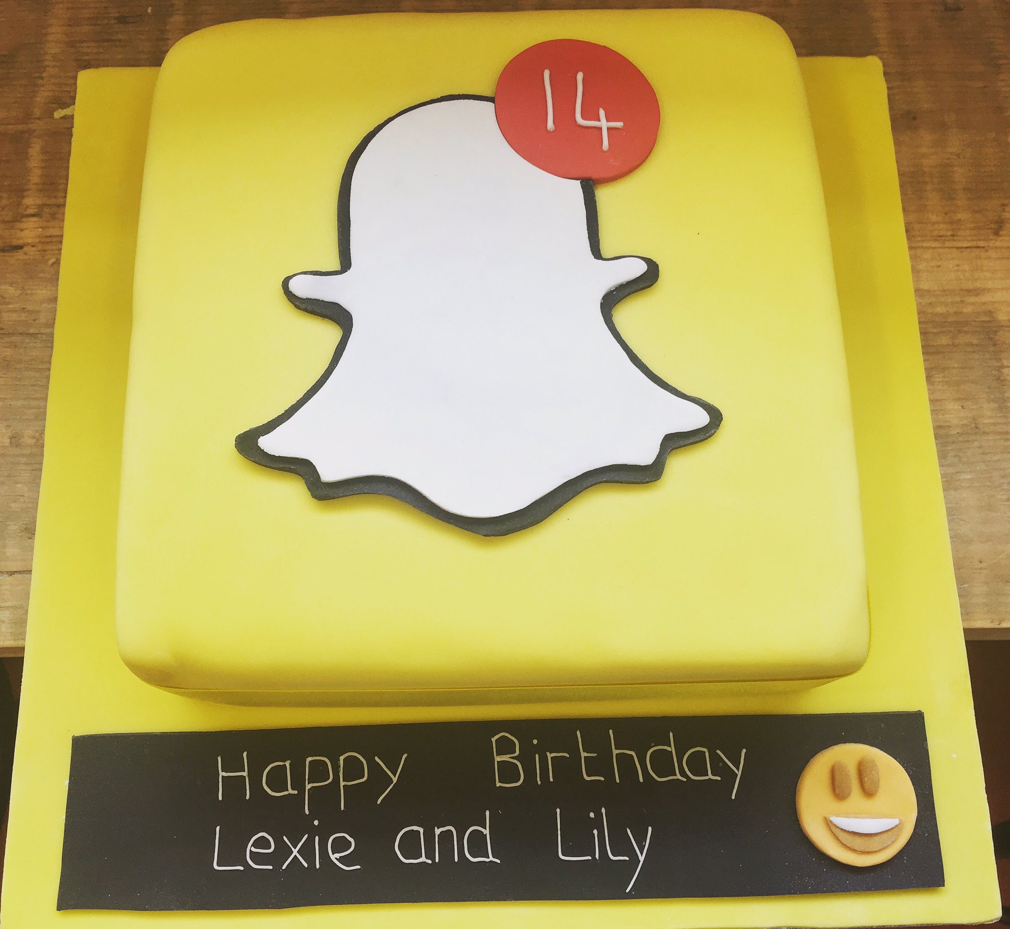 MannaBakeryHarrogate on Twitter "Snapchat logo birthday cake bakery 