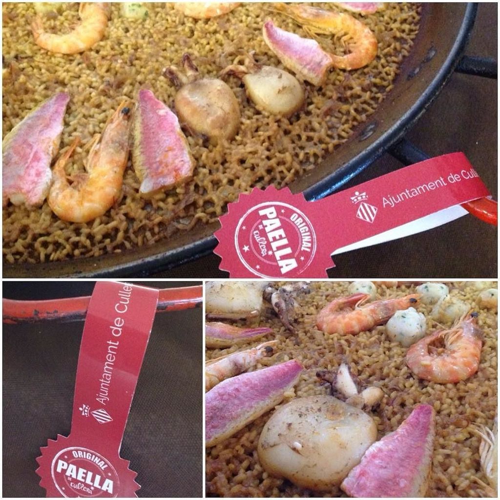 Paella de Cullera #RutaDelArrozValencia <a href="/fehvhosteleria/">Hostelería Valencia</a> figatell de escorpa, Salmonete y sepionet (con arroz J. Sen…