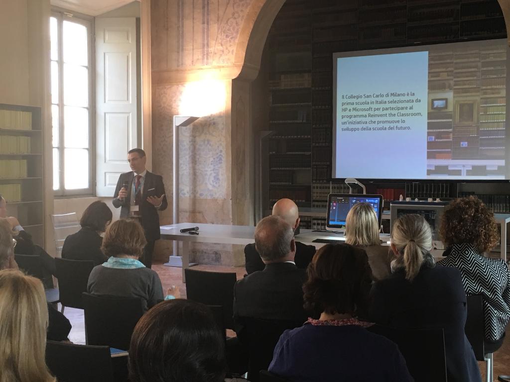 HP_Italia's tweet photo. Apriamo ufficialmente Learning Studio, uno spazio educativo internazionale e collaborativo che trasforma l'insegnamento. #CollegioSanCarlo https://t.co/TFdmANRle3